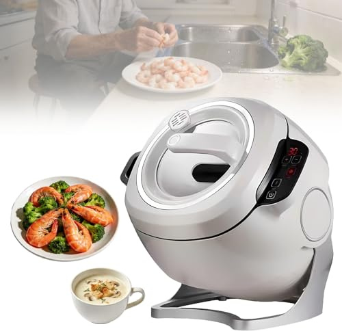 Machine De Cuisson Multifonction 6L Avec Chauffage 3D Uniforme Et Rotation Automatique, Wok Conçu Pour Riz Et Recettes Variées