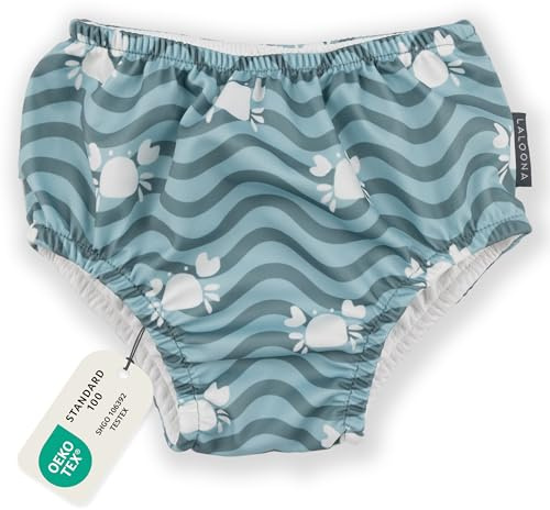 LaLoona Baby Schwimmwindel mit OEKO-TEX Standard 100 - Krabbe Grün - 62-68