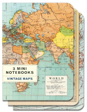 CAVANILLI & CO. Vintage Maps Mini-Notizbuch.