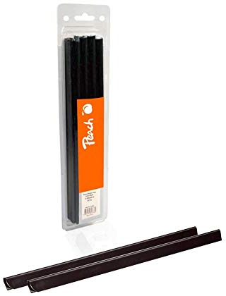 Peach R-PBS406-02 Klemmschienen DIN A4, 6 mm, 20 Blatt, 25 Stück, schwarz