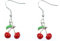 Miniblings Kirschen Cherry Ohrringe - Handmade Modeschmuck I Sommer silber emailliert - Ohrhänger Ohrschmuck versilbert