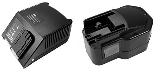 2in1 Angebot im Set: Akku Schnellladegerät + Hochleistungs Ni-MH 14,4V 2500mAh Akku für Milwaukee LokTor PIW14.4 HEX PIW14.4SD PJX14.4 Power Plus PLD14.4X PN14.4 Power Plus PPS14.4 Power Plus PSG14.4 Power Plus PSM14.4 Power Plus