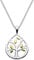 Dew Sterling Silver and Gold Plate Tree of Life Necklace of Length 45.7cm 98017GD