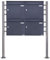 Standbriefkasten - Briefkastenanlage Design Basic 381 - Briefkasten Manufaktur Lippe (RAL 7016 anthrazitgrau feinstruktur matt, 4 Briefkästen)