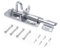 Galvanised Brenton Bolt Sliding Door Lockable Padbolt – 4 (100mm) Heavy Duty Zinc Plate Lock Pad Garden Shed Gate Latch Patio Door Security Gate Bolt Bedroom | Silver