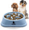 Gamelle Anti Glouton Chien Moyen | Bol d'alimentation Lente et Saine, Favorise la Digestion de l'animal, Anti Vomissements, Design avec Pieds Antidérapants, Chien de Taille Moyenne (Moyen, Bleu)