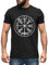 Neverless® Herren T-Shirt Vegvisir Runenkompass Wikinger Kompass nordische Mythologie Kelten Germanen schwarz XXL