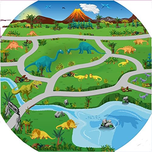 Dino Land Vinyl Tuff Tray Insert - 60 x 60 cm - Ideal for Mini Tuff Spot Tuff Tray - Tuff Tray NOT Included