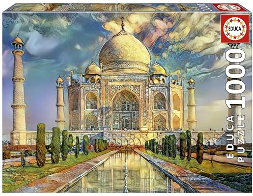Educa - Puzzle 1000 Teile für Erwachsene | Taj Mahal, 1000 Teile Puzzle für Erwachsene und Kinder ab 14 Jahren, Indien, Pedro Gavidia (19613)