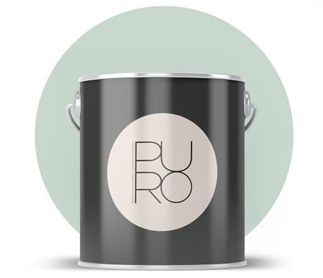 Livingwalls PURO Premium Wandfarbe c4001 - Malerfarbe für Wohnräume und Arbeitszimmer mit sehr hoher Deckkraft - matte hochwertige in Grün - 2,5l
