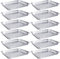 MEMOFYND Bandeja de Horno de Papel de Aluminio - Set de 12 Piezas, Molde para Panadería, Recipiente de Cocción por Lotes