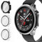 ivoler 3 Piezas Funda para Oneplus Watch 2 / OPPO Watch X, Protección Completa Protector de Pantalla de Cristal Vidrio Templado Duro PC Anti-arañazos Carcasa, 2 Transparente + 1 Negro