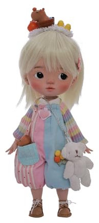 Oueneifs Xavibjd 1/6 Puppe Bjd Regenbogen, niedlich, Mädchen, doppelte Augenlider mit Hüten, Spielzeug aus Kunstharz, für Kinder ab 15 Jahren