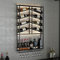 Casier À Vin Mural En Métal Pour Bouteilles De Vin Et Verres,Porte Bouteille,Porte-Vin Suspendu En Métal Rustique,Porte-Bouteille Mural À 4 Niveaux,La Cave À Vin Et Le Bar-Home(Black,L39.3(100)-B)