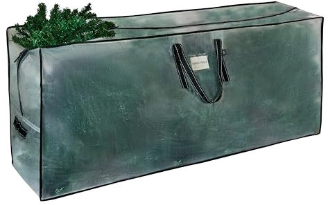VENO Christmas Tree Storage Bag - Fits 2.8 M Artificial Trees - Plastic, Waterproof Christmas Tree Bag - Strong, Durable Handles - Labeling Card Slot - Clear