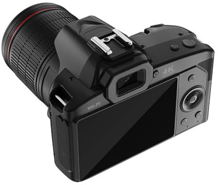 Pesderty D5 6400 Megapixel HD WiFi Digitale Videokamera 4K Dual-Objektiv-Camcorder mit Display 16-Fach Zoom DSLR-Kamera Keine Speicherkarte