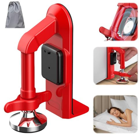Tope de puerta con alarma, alarma para puerta, alarma antirrobo, alarma de 80 dB, dispositivo de seguridad para hotel y protección personal, tope de puerta ajustable para casa, hotel, viajes con pilas