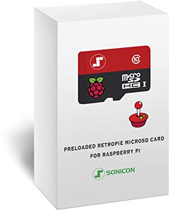 Sonicon RetroPie Batocera Emulator MicroSD Karte w/DC/PS1/Sega/Atari/Arcade/FBNeo/Mame für Raspberry Pi, Plug Play (für Pi 5/500-1TB Mega Collection)