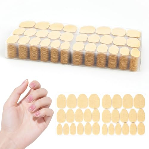 720Pcs (24 Feuilles) Faux Autocollants à Ongles Double Face, Patch Ongles Autocollant d'Ongle Adhésif Transparent, Gel Pad Ongles pour Press-on Nails et Nail Art DIY