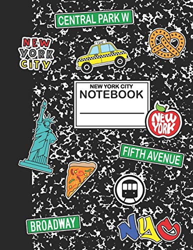New York City Notebook: Composition Notebook, 8.5 x 11 Wide Ruled Lined Pages. NYC