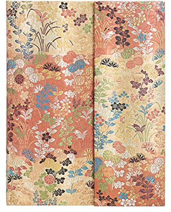 Kara-ori (Japanese Kimono) Ultra Lined Journal: Hardcover, 120 gsm, ribbon marker, memento pouch, wrap closure