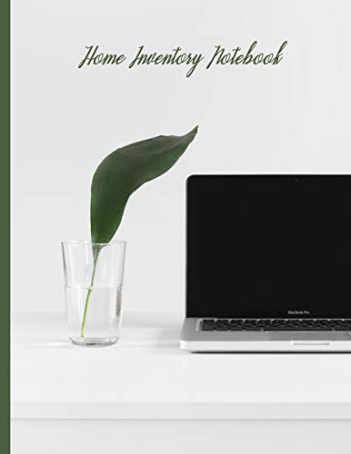 Laptop Computer and Glass with Leaf : Home Inventory Notebook