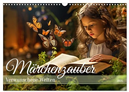 Märchenzauber - Verwunschene Welten (Wandkalender 2026 DIN A3 quer), CALVENDO Monatskalender: Tauchen Sie in die verwunschenen Welten der Märchen ein. (CALVENDO Kunst)