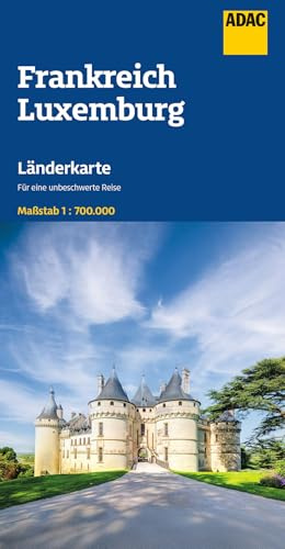 ADAC Länderkarte Frankreich, Luxemburg 1:700.000: Straßenkarte und Autokarte