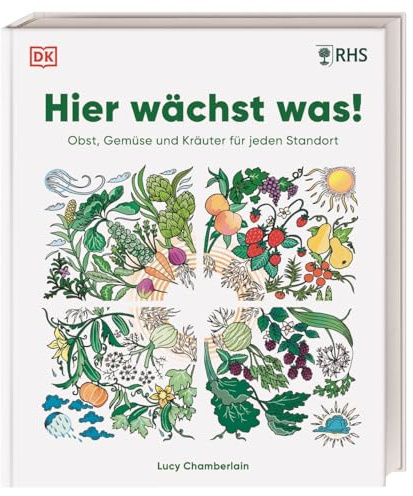 Hier wächst was!: Obst, Gemüse und Kräuter für jeden Standort. Über 150 Pflanzen für 8 Zonen. Optimale Anbauplanung für jeden Küchengarten