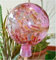 Gartenkugel aus Glas, Rose