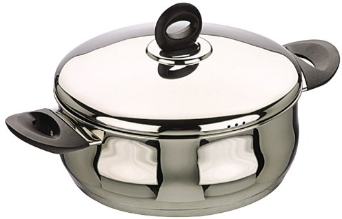 Ibili 660024 - Bali Cacerola bombada con tapa Inox 24 cm