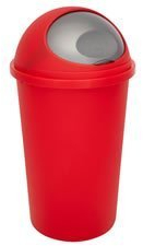 Red Colour 25L Bullet Top Bin / Dustbin / Rubbish Bin / Kitchen / Home / Plastic Waste Bin - 25 Litres