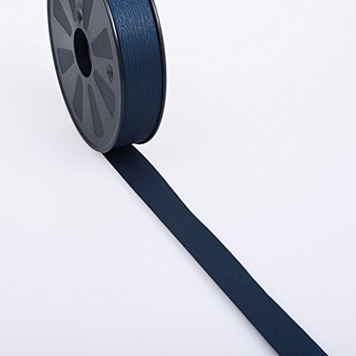 Deko und Band Wetterfestes Polyband mit Holzmaserung - dunkelblau - 25 mm - 91 m Rolle - 45