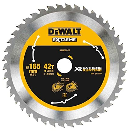 Dewalt DT99565-QZ DT99565-QZ-Hojas para Sierra Circular Estacionaria XR Extreme RUNTIME 210mm x 30mm 24D, Black/Yellow