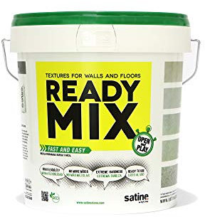 Satine Microcemento Ready Mix finitura base 20 kg per 50 m2 | grana grossa | pronto all'uso | uso interno | pavimenti, pareti, mobili