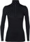 Icebreaker Merino Damen 200 Oasis Langarm Half Zip, Schwarz, S