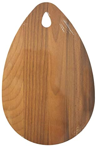 Fackelmann 521765 Petit planche à découper ovale, planche à découper en bois, planche à découper, planche à pain, Bois, 21 x 12 cm, Marron