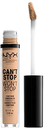 NYX Professional Makeup Can't Stop Won't Stop Contour Concealer - wasserfester flüssiger Abdeckstift, Kaschieren & Highlighten, 3, 5 ml, Natural 07