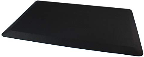 Ultralux Anti-Ermüdungsmatte für Steharbeitsplätze, dicke rutschfeste gepolsterte Küchenbodenmatte 2cm dick Küchenteppich, 40 x 60cm ergonomisch Steh komfortmatte für Büro, Haus, Schwarz Stehunterlage