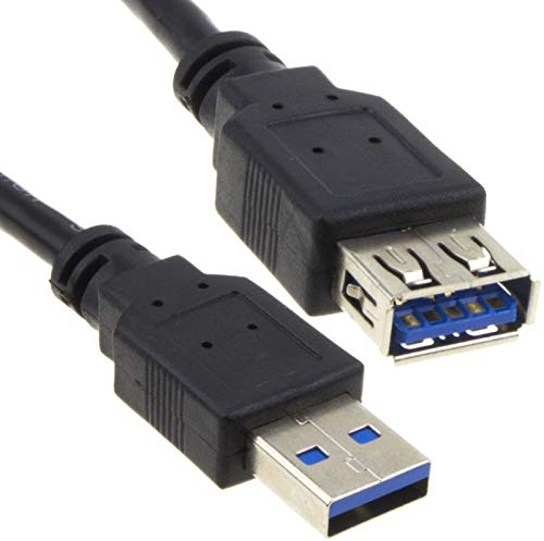 kenable USB 3.0 24AWG High Speed Extension Cable Type A Male to Female BLACK 1m [1 metres]