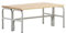 System-Umkleidebank Holz/Stahl, Typ D, lichtgrau, LxBxH cm: 101,5x70x45, Doppelseitig, ohne Rückenlehne