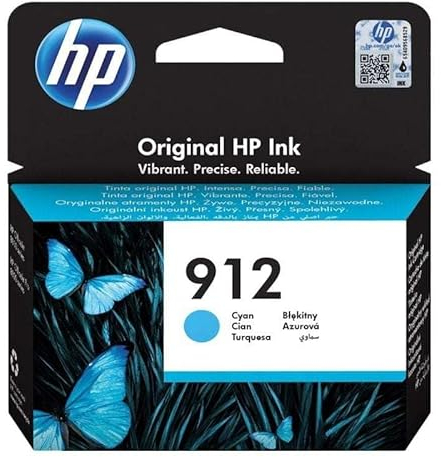 HP 912 3YL77AE, Cyan, Original-Tintenpatrone, kompatibel mit OfficeJet Pro Series 8010, 8020 Tintenstrahldruckern
