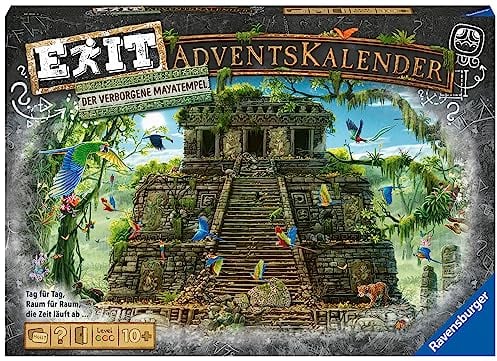 Ravensburger 18956 - EXIT Adventskalender - Der verborgene Mayatempel - 24 Rätsel für EXIT-Begeisterte ab 10 Jahren