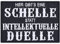 Heavy Metal Aufnäher Hier gibt's eine Schelle statt intellektuelle Duelle Aufbügler Biker Patch/Bügelbilder Rocker Sticker Geschenk DIY Applikation für alle Stoffe | 90x65mm