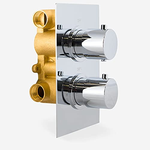Violet Modern Round 2 Way Concealed Thermostatic Shower Mixer Valve