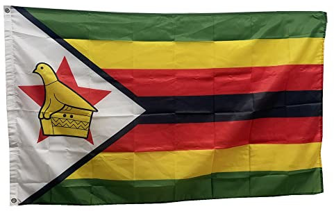 Stormflag Drapeau Zimbabwe 90x150cm en polyester 90g Double couture