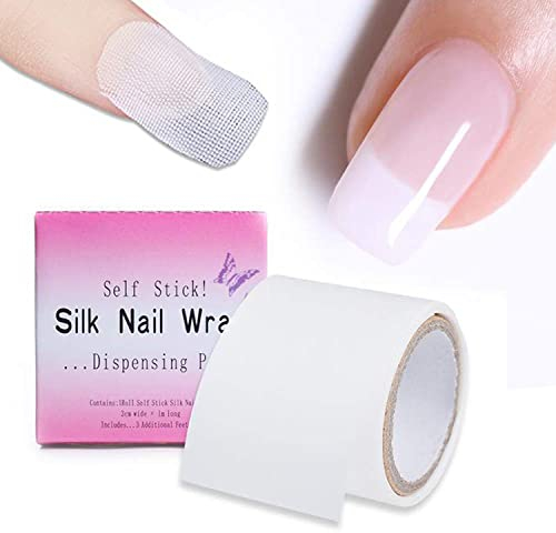 Luvadeyo 3 Rotoli di Nastro Adesivo per Nail Art, Fibra Bianca, Autoadesivo, Nail Art Tape