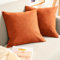 Blumtal 2er Set Kissenbezug 45x45 orange - kuschelige Chenille Kissenbezüge mit verstecktem Reißverschluss, Oekotex Zertifizierte Kissenhülle für Deko-Kissen Sofakissen Polster & Zierkissen