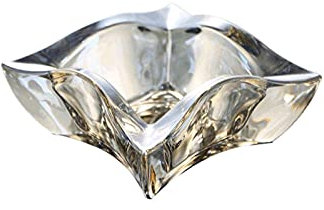 LUOFDCLDDD Cendrier, Crystal de Mode Anti-Fly Cendres D'Extinction de Cendres de Cendrier de Cendrier de Cendrier Portable Matériau de Verre Transparent Lavable Lavable Adapté Au Bureau de Bureau Cha