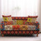 ZAHHYG Sofaüberwurf 4sitzerRotbrauner Ethno-Stil Sofabezug Stretchy Couchbezug Sofa Bezug Ecksofa Überwurf Sofabezüge Antirutsch Sofahusse Jacquard Sofaüberzug (235cm-300cm)